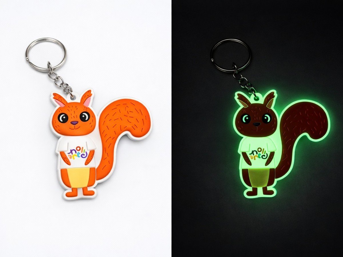 Breloki świecące w ciemności z własnym projektem i efektem glow