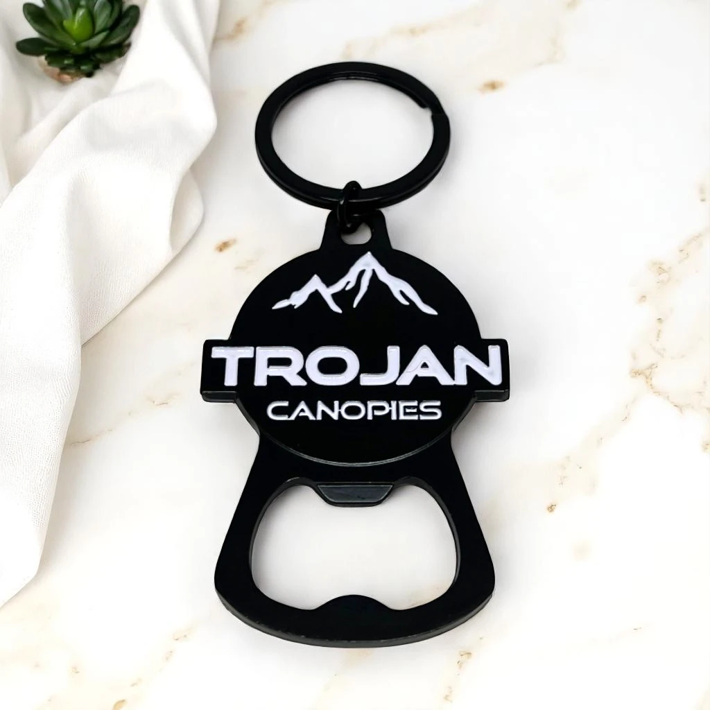 Metalowe breloki z otwieraczem do butelek z logo